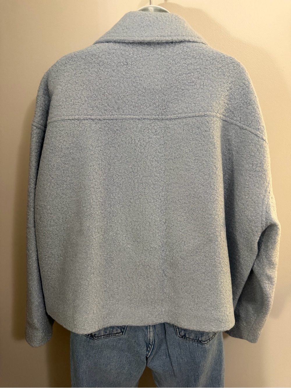 Lucy in the Sky Pale Blue Teddy Jacket size Medium - Picture 2 of 5
